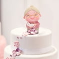 thumbnail image 5 of VORCOOL 1Pc Pink Elderly Woman Statue Cake Ornament Fine Detail Stable Birthday Decoration, 5 of 6