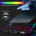 thumbnail image 3 of 12-Mode RGB Laptop Cooling Pad LED Screen Gaming Laptop Cooler, 3 of 5