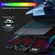 thumbnail image 3 of Almohadilla de enfriamiento para computadora portátil RGB, enfriador de computadora portátil para juegos con pantalla LED con 6 ventiladores ajustables de alta velocidad, compatible con computadora p Namotu CZDZ-HY89, 3 of 6