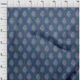 thumbnail image 3 of oneOone Cotton Poplin Medium Blue Fabric Asian Block Print Sewing Craft Projects Fabric Prints By Yard 42 Inch Wide, 3 of 4