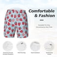 thumbnail image 5 of Lsque Mens Swim Trunks Strawberries Pattern - Bathing Suit Compression Liner - Beach Swim Shorts Swimwear - (S-3XL) - Stretch Quick Dry -X-Large, 5 of 9