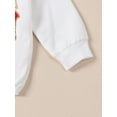 thumbnail image 6 of Liacowi Baby Christmas Romper Classic Letter Embroidery Long Sleeve Bodysuit Newborn Winter Playsuit, 6 of 9
