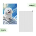 thumbnail image 6 of Golf Towels for Golf Bags For Men Women - Cute Cloud Bichon Frise 24x16in Absorbent Quick Drying Golf Towel for Cleaning Golf Ball Club Golf Bag Accessories with Carabiner, 6 of 8