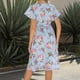 thumbnail image 4 of Moda Mujer Verano Casual Vendaje Estampado floral Manga corta Vestido sexy Fridja qw5583, 4 of 4