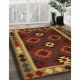 thumbnail image 3 of Ahgly Company Machine Washable Indoor Rectangle Contemporary Saffron Red Area Rugs, 5' x 8', 3 of 7