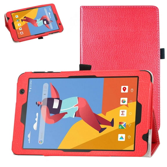 Labanema 8" VANKYO MatrixPad S8 Tablet Case, PU Leather Folio Stand Protective Case, Cover for 8" VANKYO MatrixPad S8 Tablet (Red)