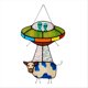 thumbnail image 1 of Painted UFO Pendant Stained Glass Window Panel B, 1 of 5