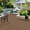 thumbnail image 3 of ZOPan 27PCS Acacia Wood Interlocking Flooring Tiles Waterproof Flooring for Outdoor & Indoor Patio,Balcony,Garden,Poolside,12 × 12 in,Brown, 3 of 10