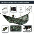 thumbnail image 2 of onewind Camping Hammock Ultralight Single Person, Portable Compact, Camo Green, 11ft*55inch, 2 of 9