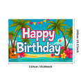 thumbnail image 6 of Tropical Themed Happy Birthday Backdrop Banner with Palm Trees Guitar and Flowers Party Decoration for Birthday Party Photography Props Outdoor Celebrations, 6 of 7