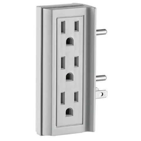 Leviton Electrolier Socket - Leviton C22-6VERT-00W Grounded Electrical Socket Adapter, White