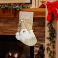 thumbnail image 2 of Xuniizn Christmas Stockings Bulk, Assorted Festive Xmas Stockings for Fireplace Mantel Decor, Traditional Holiday Ornaments, Christmas Decorations for Home, Non-woven Fabric, Gold, 2 of 8