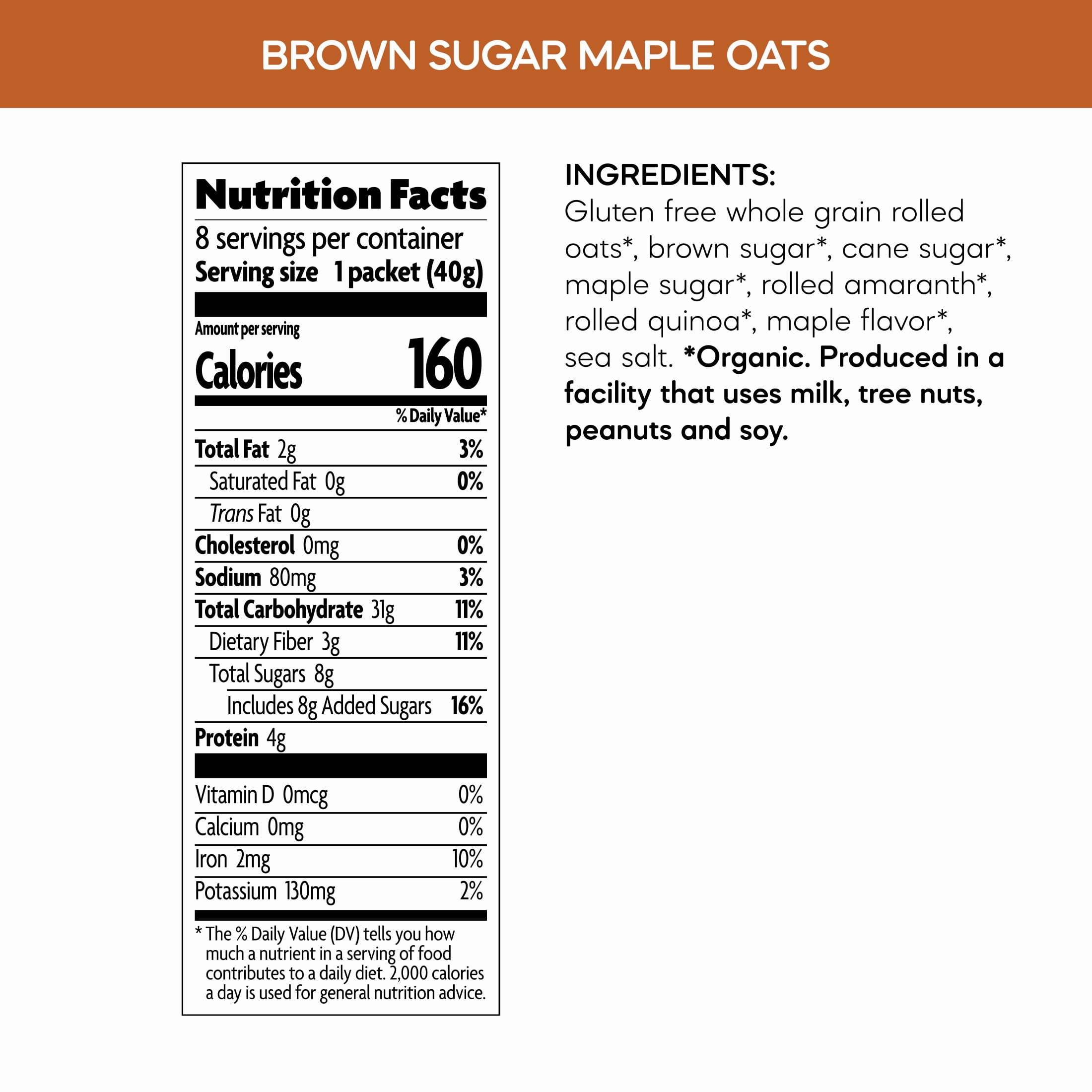 (3 pack) Nature's Path Organic Oatmeal, Brown Sugar Maple Instant, 11.3oz Box