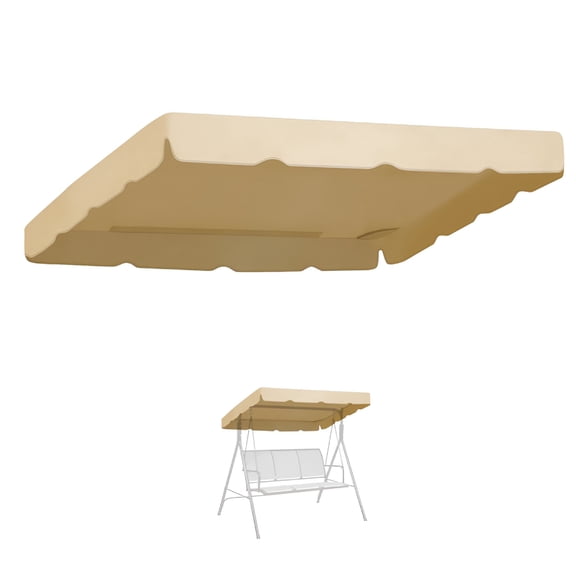 MISSMILE 73"x52" Swing Canopy Replacement Cover Patio Swing Replacement Canopy Top Cover Garden Outdoor,Canopy ONLY