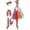 #0132-Multicolor, variant on Betivan Ladies' Carnival Role-Playing Colorful Dress Four-Piece Set