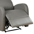 thumbnail image 6 of Sean Modern Faux Leather Infused Small Power Reading Recliner with Lower Back Massager, Grey, 6 of 8