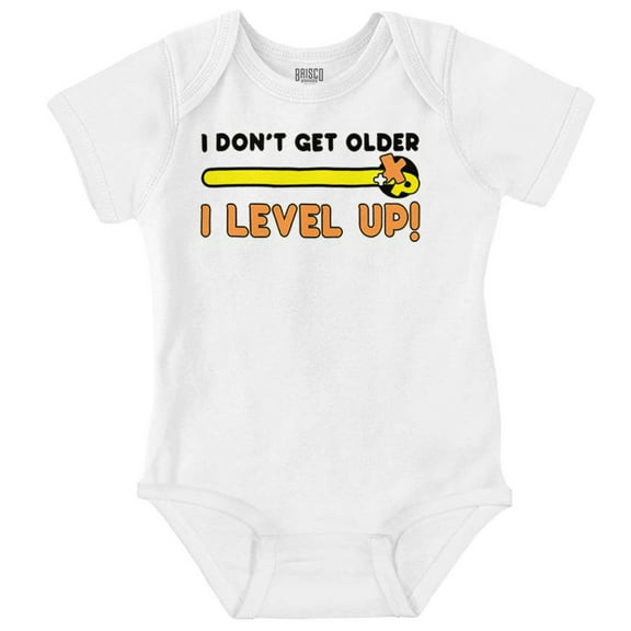Don’t Get Older Level Up Gamer Geek Romper Boys or Girls Infant Baby Brisco Brands 12M