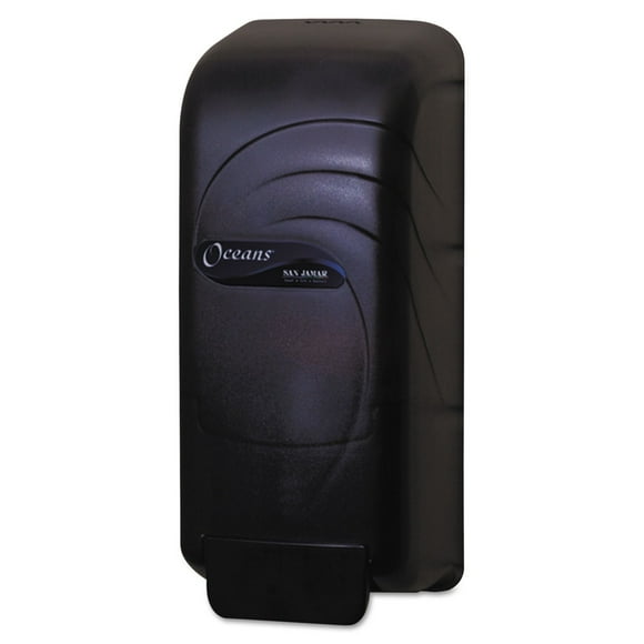 San Jamar S890TBK Distributeur Universel de Savon Liquide Océan, 4 1/2 x 4 3/8 x 10 1/2, 800mL, Noir (SJMS890TBK)
