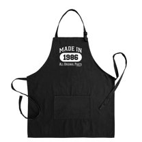 ThisWear 40th Birthday Apron Made In 1986 All Original Parts Two Pocket Adjustable Bib Apron Black WAPN-0306