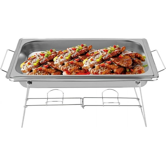 12pcs Foldable Chafing Wire Racks - Full Size Catering Buffet Stands for Food Warmer Serving Trays, Perfect for Parties, Events, and Restaurants