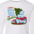 thumbnail image 4 of Inktastic I Wanna Hippopotamus for Christmas- Cute Hippo Long Sleeve Youth T-Shirt, 4 of 5