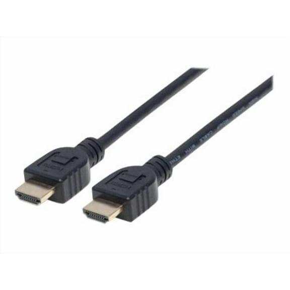 Manhattan 3ft CL3 High Speed HDMI Male to Male Cable with Ethernet, Black