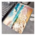 Diatomaceous Earth Bath Mat,Watercolor beach NonSlip Volume Super