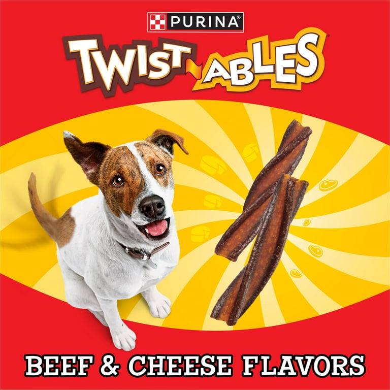 Purina Twist Ables Dog Treats with Real Beef Cheese Flavors Chews 26 oz Pouch Walmart
