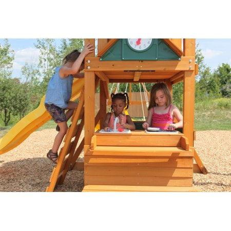kidkraft laurentian wooden swing set