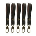 thumbnail image 1 of 5 x Zipper Handles Zipper Pull Ends Faux Leather Zipper Pulls Zipper Repair s Coffee Bronze, 1 of 9