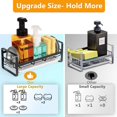 thumbnail image 7 of Large Kitchen Sponge Holder, Sink Caddy, Sponge Brush Soap Holder with Removable Tray, Not Include Soap Dispenser, Black, 7 of 7