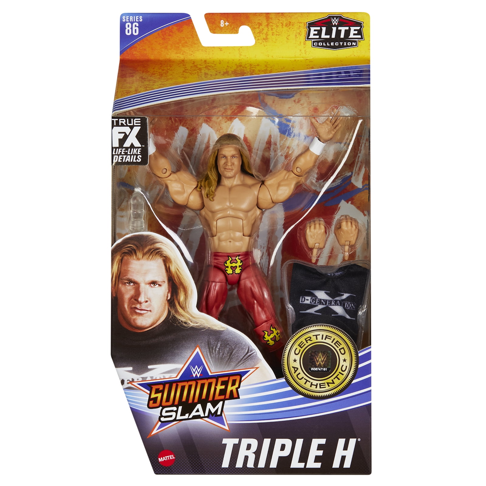 Triple H WWE Mattel Combat 35 Elite Action Figure le titre mondial Ceinture DMG Pkg 