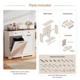 thumbnail image 4 of AHB Double Tilt Out Trash Cabinet with Drawers for Two 10 Gallon Bins, Kitchen Trash Can Storage Organizer, 35.63"L x 13"W x 35.63"H, White, 4 of 8