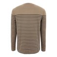 thumbnail image 2 of Playera George Talla M Manga Larga con Rayas Negras con Beige, 2 of 4