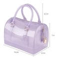 thumbnail image 2 of MIFORINES Bolso de mano con asa superior en forma de almohada de gelatina de verano para mujer, bolso de cristal transparente de Color caramelo, 2 of 5