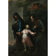 thumbnail image 2 of Francesco Conti 18x24 Gold Ornate Framed and Double Matted Museum Art Print Titled - Return to Nazareth (1735), 2 of 4