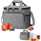 thumbnail image 1 of Bolsa térmica de 15 l, pequeña, para picnic, para el almuerzo, para llevar, para hombre y mujer, impermeable, plegable, para el congelador, para la escuela, el trabajo y el exterior, 30 x 23 x 23 cm,, 1 of 4