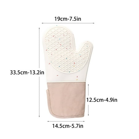 

Christmas Decorations Christmas Gifts Silicone Plus Cotton Gloves Insulated Pot Pad Set Twill Color Dot Microwave Oven Gloves Bake Baking Gloves