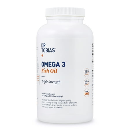 Dr Tobias Omega 3 Fish Oil Softgels, 2000 Mg, 240 (Best Omega 3 Vitamin D Supplement)