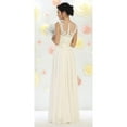 thumbnail image 2 of Women's May Queen Chiffon Wedding Dresses | Ivory Bridal Gown MQ1428 4, 2 of 6