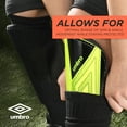 thumbnail image 7 of Umbro Ceramica Junior Stirrup Soccer Shin Guards for Preteens, Bright Yellow, 7 of 7