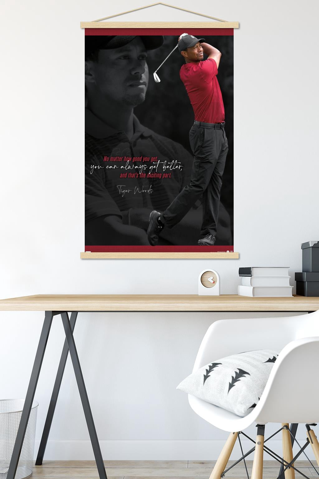 Tiger Woods - Always Get Better 24" x 40" Framed Poster, by Trends International