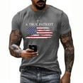 thumbnail image 5 of Bibfish Mens Tshirts Casual USA Flag Print Summer Crewneck Short Sleeve Tee Shirts Patriotic Pride Graphic Pullover Tees Tops For Men, 5 of 5
