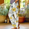 thumbnail image 2 of MEICHEN Women's Botanical Floral Design Loose Pocket Patchwork Summer Casual Pants for Women, 2 of 5