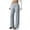 Blue, variant on PBFRDSJ Women's Black Striped Wide Leg Pants Textured Elastic Waist Casual Lounge Trousers Lightweight Comfy Stretchy Loose Pants