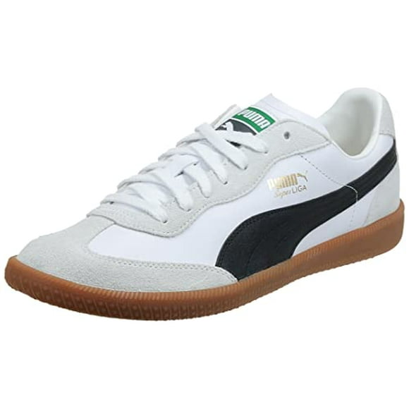 PUMA mens Super Liga Og Sneaker, Puma White-puma Black-puma Team Gold, 11 US