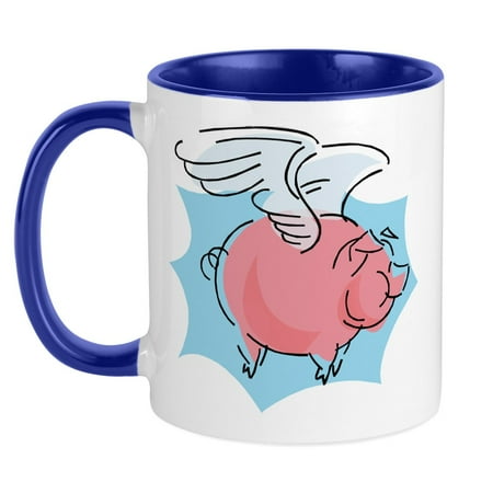 

CafePress - Cute Flying Pig Mug - Ceramic Coffee Tea Novelty Mug Cup 11 oz