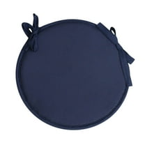 TOPRenddon Round Chair Cushions, Indoor Outdoor Chair Cushions with Ties, Round Bistro Chair Cushions, Chair Pads for Dining Chairs, Round Outdoor Seat Cushion for Home Kitchen(Navy)