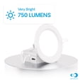 thumbnail image 6 of Infibrite 4” White Baffle Trim LED Light Fixture, Dimmable Slim Ceiling Recessed Downlight, 5CCT, 6 Pack, 6 of 10