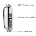 thumbnail image 1 of Shower Filter 15 Stage High Output Shower Head Filter Removes Chlorine Fluoride Heavy Metals Hard Water Softener Handheld Showerhead Filter Cartridges, 1 of 5